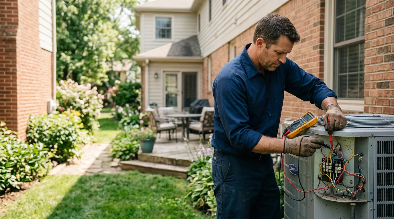 HVAC technician working near New Berlin, WI